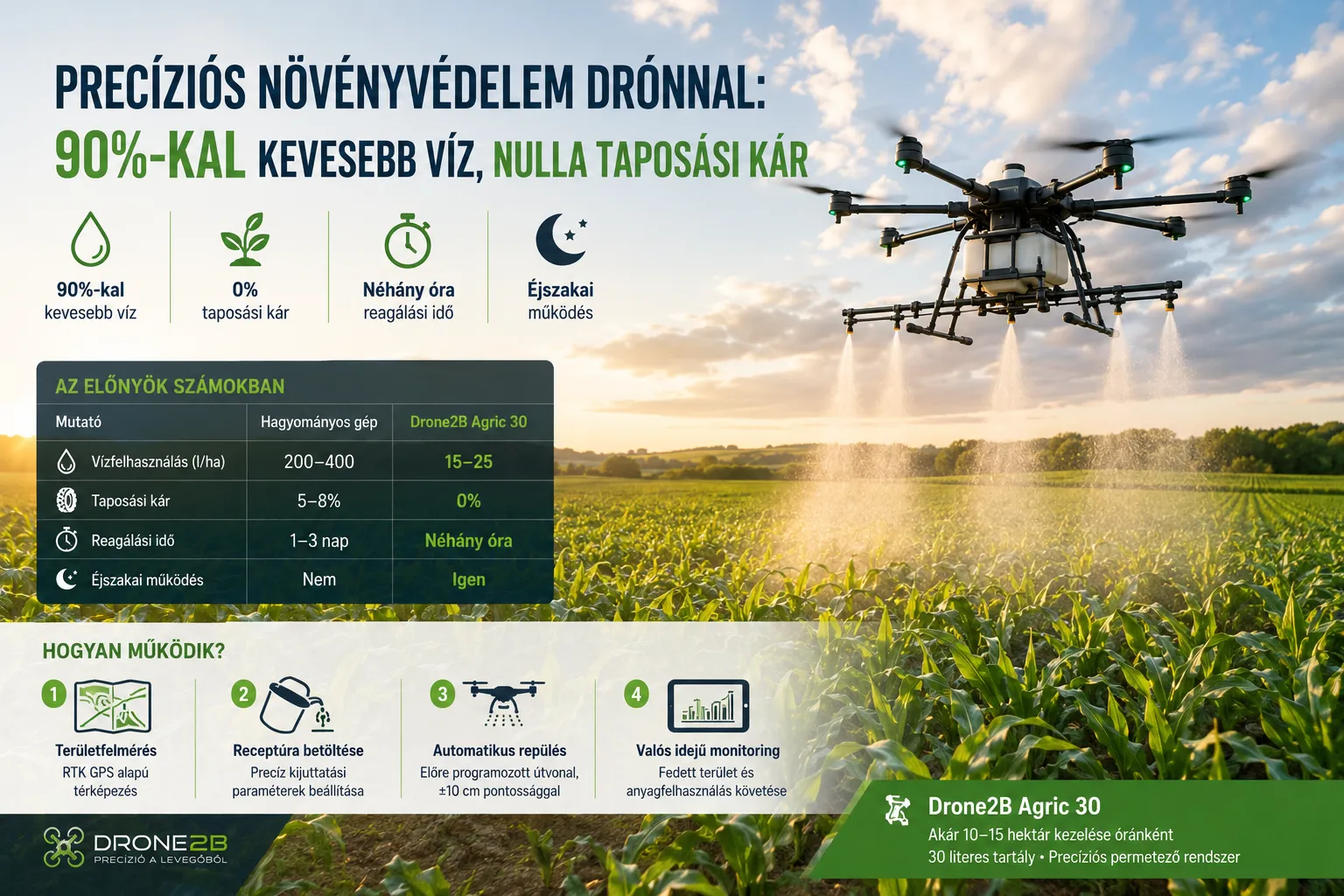 Precíziós növényvédelem drónnal – permetezés